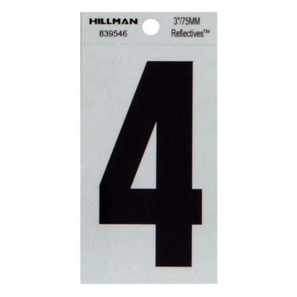 Hillman 3" Blk 4 Thin Adhesive 839546